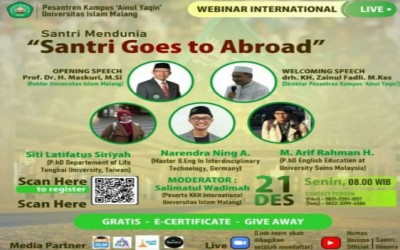 Membangkitkan Semangat Santri untuk Study Lanjut ke Luar Negeri dengan Webinar “Santri Goes To Abroad”